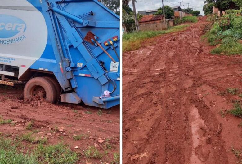 Caminh O De Coleta De Lixo Fica H Atolado No Nova Aragua Na E Moradora