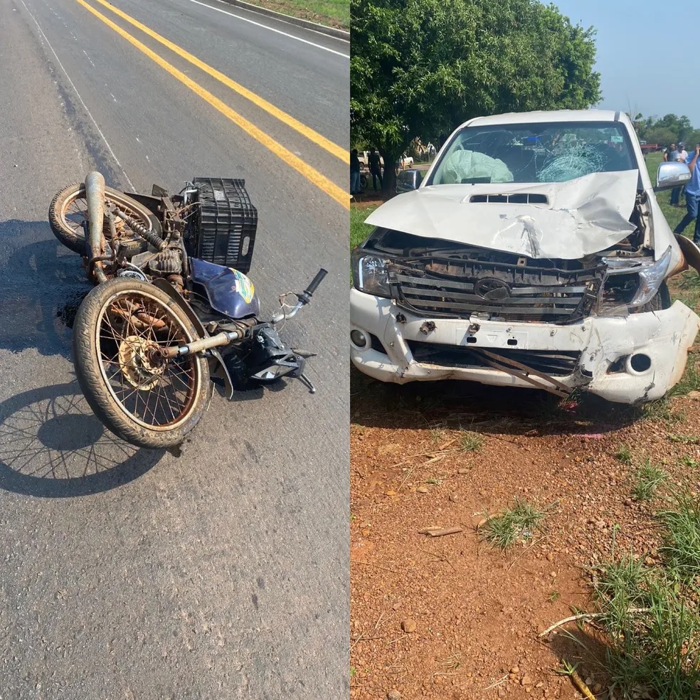 Motociclista Morre Ap S Bater De Frente Caminhonete Na Br